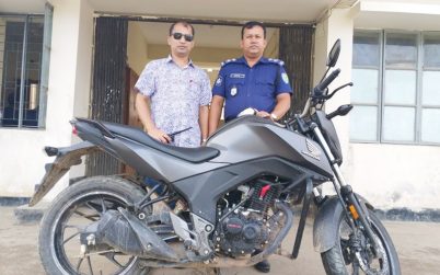 কুলাউড়ায় ডাকাতিকরা মোটর সাইকেল নবীগঞ্জ এলাকা থেকে উদ্ধার