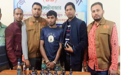কুলাউড়ায় ফেনসিডিল ও বিদেশী মদসহ আটক ১