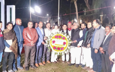 কুলাউড়ায় এমপি সুলতান মনসুরের পক্ষে একুশের প্রথম প্রহরে শ্রদ্ধাঞ্জলি প্রদান