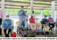 কুলাউড়ায় চা শ্রমিকদের পল্লী উন্নয়ন ফাউন্ডেশনের করোনা প্রতিষেধক সামগ্রী বিতরণ