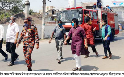 কুলাউড়ায় সুলতান মনসুরের পরামর্শে জীবাণুনাশক স্প্রে করার অনুমতি দিলেন ফায়ার মহাপরিচালক