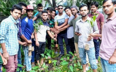 কুলাউড়ার কাদিপুরে মুক্তিযুদ্ধ মঞ্চের উদ্যোগে বৃক্ষরোপণ