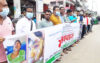 কুলাউড়ায় কেন্দ্রীয় ছাত্রলীগ নেতা শাওনের উপর সন্ত্রাসী হামলাকারীদের গ্রেফতারের দাবিতে মানববন্ধন