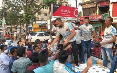 কুলাউড়ায় ইন্টারন্যাশনাল ওয়েলফেয়ার এসোসিয়েশনের  ইফতার বিতরণ